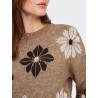 ONLFREESIA LS FLOWER O-NECK KNT NOOS