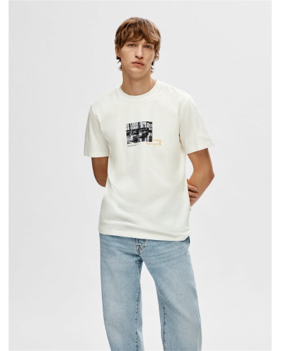 SLHGAZ PRINT SS O-NECK TEE