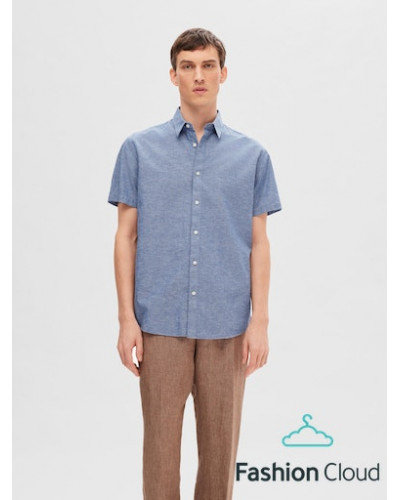 SLHREG-NEW LINEN SHIRT SS NOOS