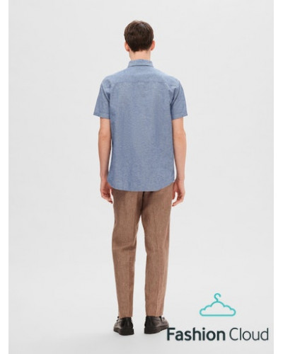 SLHREG-NEW LINEN SHIRT SS NOOS