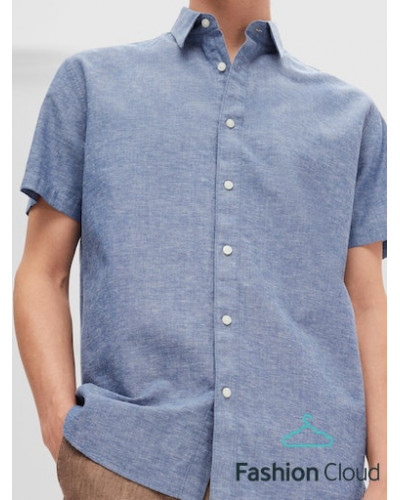 SLHREG-NEW LINEN SHIRT SS NOOS