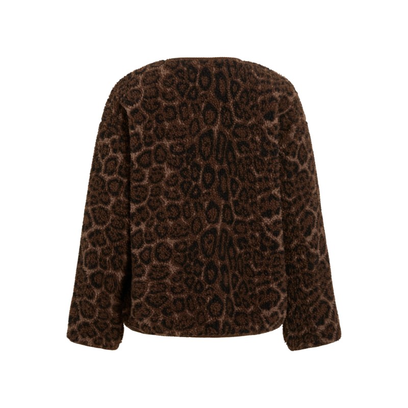 Viadera Jacke aus Teddyfleece mit Corddetails