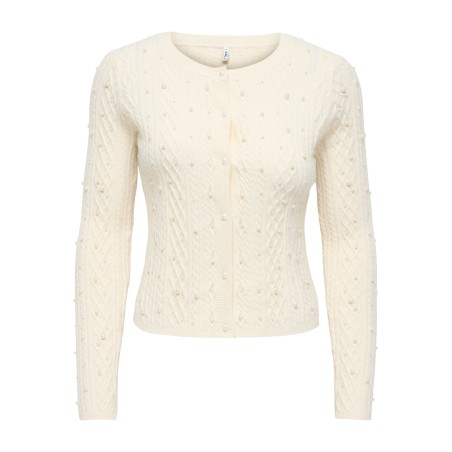 ONLHAITI Cardigan mit Perlendetail und Zopfmuster