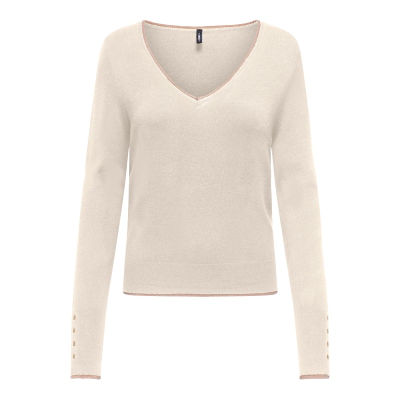 ONLANDREA LS GLITTER V-NECK KNT
