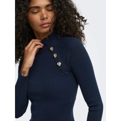 ONLMAISIE LS BUTTON HIGHNECK KNT