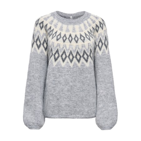 ONLREYKJA LS FAIR ISLE O-NECK KNT