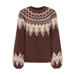 ONLREYKJA Fair-Isle-Strickpullover für Damen