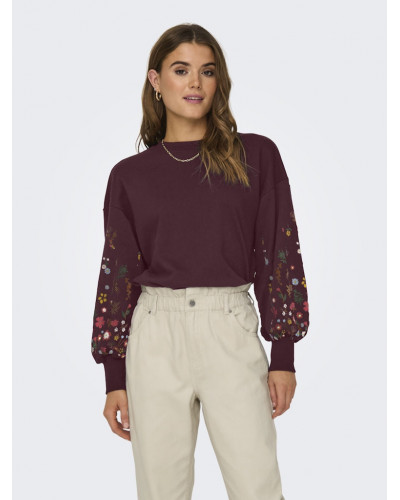 ONLBROOKE L/S O-NECK FLOWER SWT NOOS