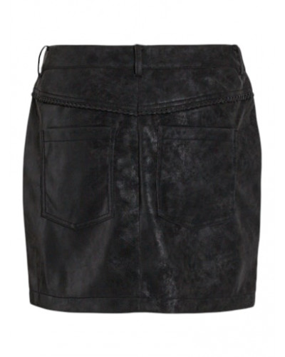 VIPULINA RW COATED ZIP SHORT SKIRT
