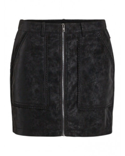VIPULINA RW COATED ZIP SHORT SKIRT