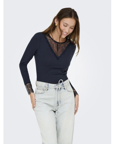 JDYROXY L/S LACE TOP JRS NOOS