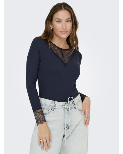 JDYROXY L/S LACE TOP JRS NOOS