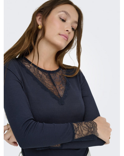 JDYROXY L/S LACE TOP JRS NOOS