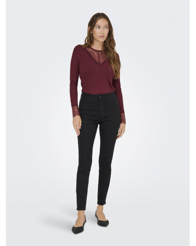 JDYROXY L/S LACE TOP JRS NOOS
