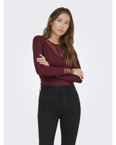 JDYROXY L/S LACE TOP JRS NOOS