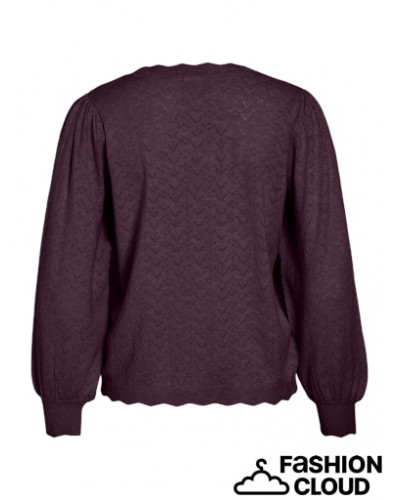 VIEMI O-NECK L/S KNIT TOP/TES