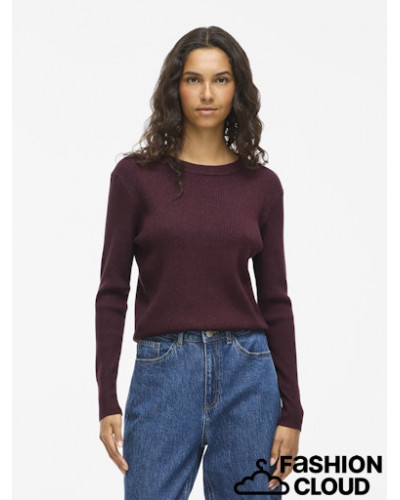 VICOMFY O-NECK L/S KNIT TOP- NOOS