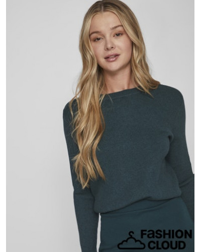 VICOMFY O-NECK L/S KNIT TOP- NOOS