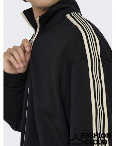 ONSRIBER RLX LS ZIP STRIPE TRACK SWEAT