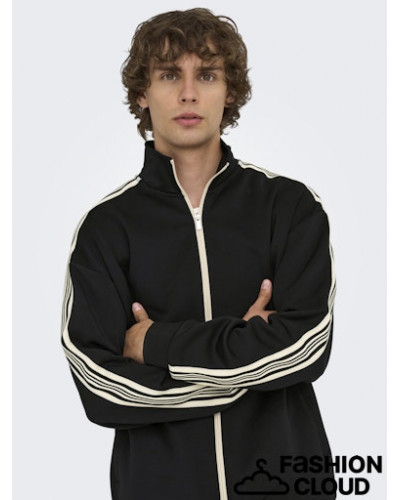 ONSRIBER RLX LS ZIP STRIPE TRACK SWEAT