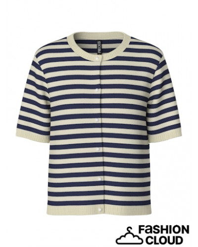 PCORINA SS STRIPE KNIT CARDI PWP BC