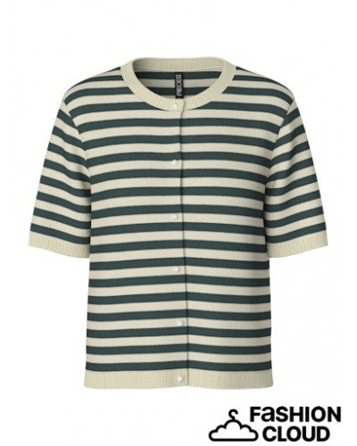 PCORINA SS STRIPE KNIT CARDI PWP BC