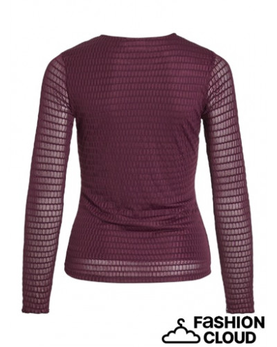 VILARINE O-NECK L/S TOP - NOOS