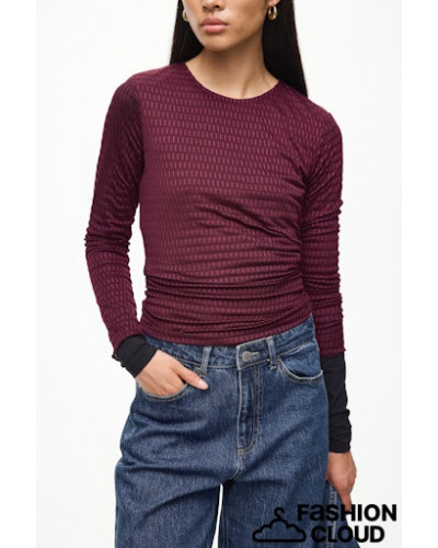 VILARINE O-NECK L/S TOP - NOOS