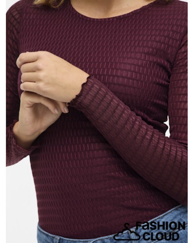 VILARINE O-NECK L/S TOP - NOOS