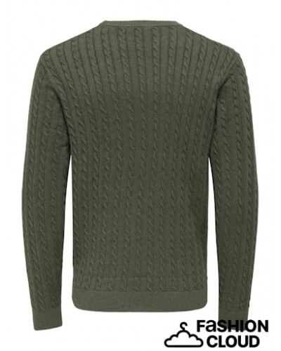 ONSLOUI REG 12 CABEL CREW KNIT NOOS