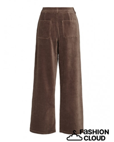 VIKITA RW WIDE CORDUROY PANTS - NOOS