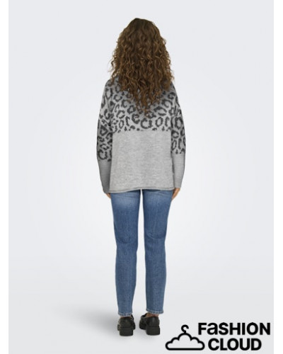ONLJADE ANIMAL LS O-NECK KNT NOOS