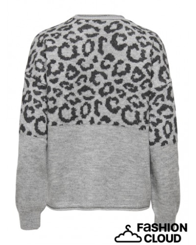 ONLJADE ANIMAL LS O-NECK KNT NOOS