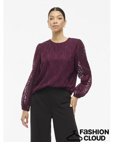 VIMIKA O-NECK L/S TOP - NOOS