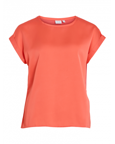 VIELLETTE S/S SATIN TOP - NOOS