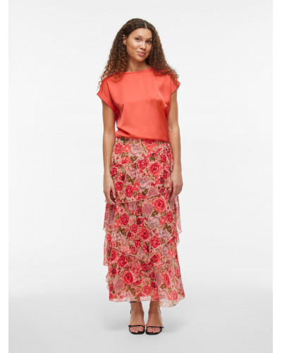 VIELLETTE S/S SATIN TOP - NOOS