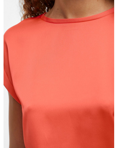 VIELLETTE S/S SATIN TOP - NOOS