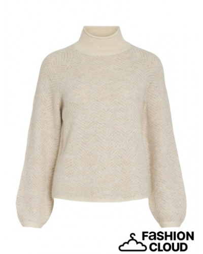 VILORY HIGH NECK L/S KNIT TOP - NOOS
