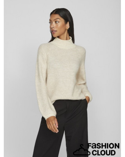 VILORY HIGH NECK L/S KNIT TOP - NOOS