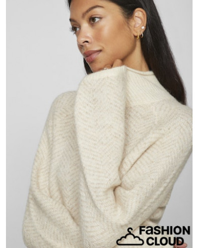 VILORY HIGH NECK L/S KNIT TOP - NOOS