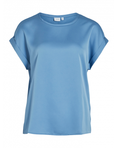 VIELLETTE S/S SATIN TOP - NOOS