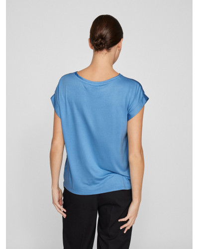 VIELLETTE S/S SATIN TOP - NOOS