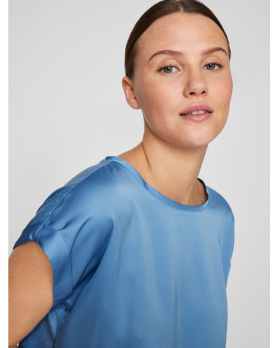 VIELLETTE S/S SATIN TOP - NOOS