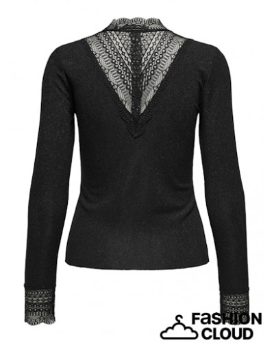 ONLTILDE GLITTER L/S HIGHNECK TOP JRS