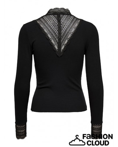 ONLTILDE L/S HIGH NECK LACE TOP JRS NOOS