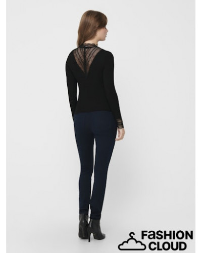 ONLTILDE L/S HIGH NECK LACE TOP JRS NOOS