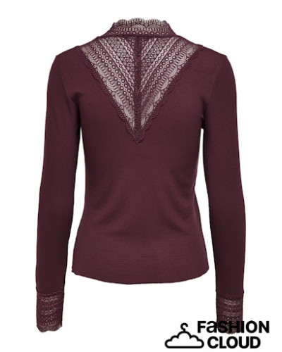 ONLTILDE L/S HIGH NECK LACE TOP JRS NOOS