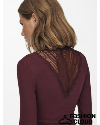 ONLTILDE L/S HIGH NECK LACE TOP JRS NOOS