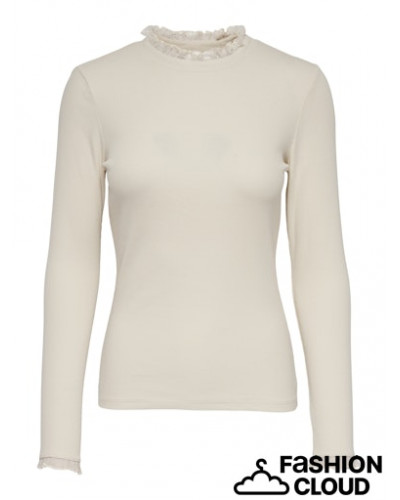 ONLLESLIE L/S LACE MIX TOP JRS