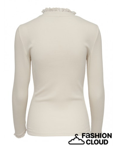 ONLLESLIE L/S LACE MIX TOP JRS